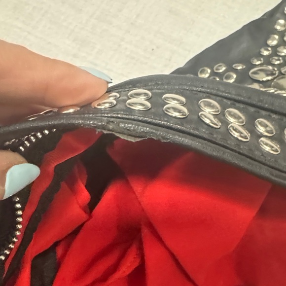 Black Studded Crossbody Bag - Picture 8 of 12
